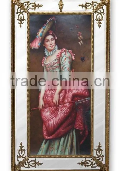 FA-021G-01 Antique Rectange Frame Hand-painted Oil Paintings for Decor photo-3