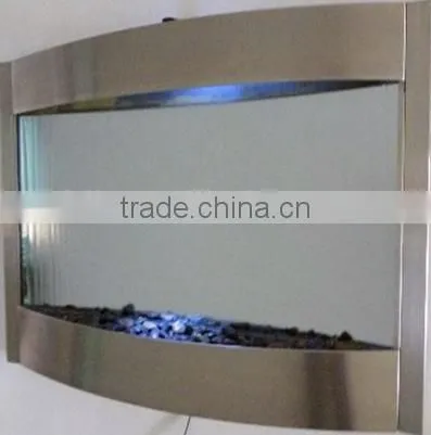Glass Waterfall Fountain Indoor Water Features for Home Beauty Salon Designs for Interior photo-2