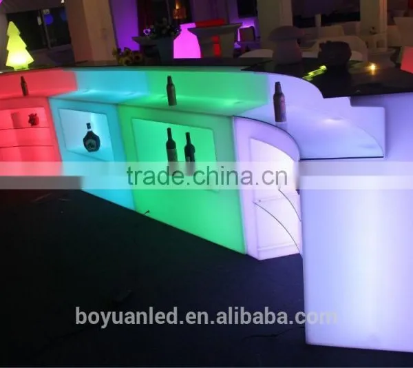 Outdoor Design Modern LED Illuminated Bar Counter Plastic photo-2