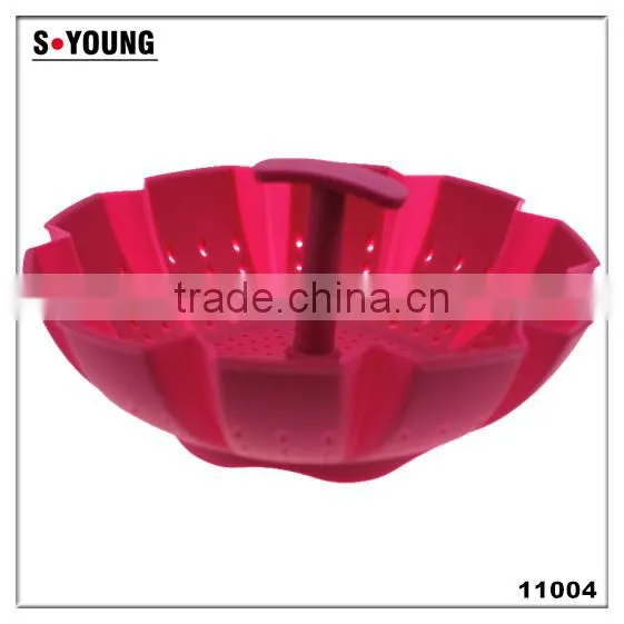 11002 Silicone Foldable Vegetable Steamer Filter photo-3