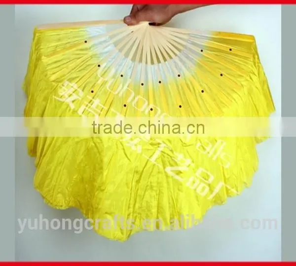 Folk Art Handmade Silk Chinese Dance Fan photo-3