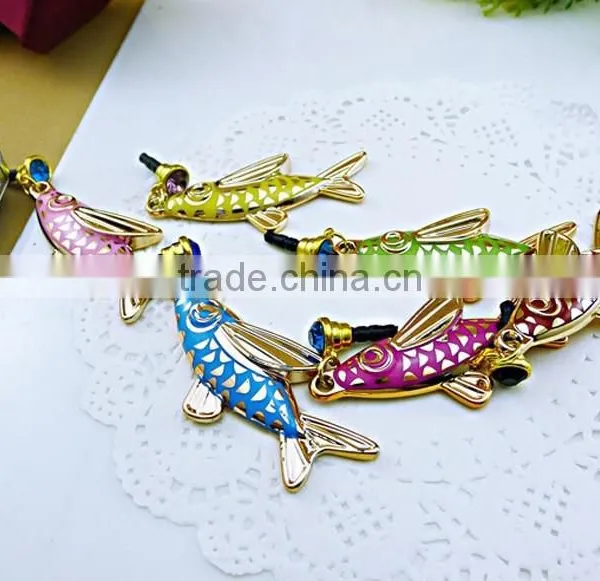 2015 Fish Style Cell Phone Ear Cap Various Phone Jewelry Accessory Dust Plug for Women photo-5