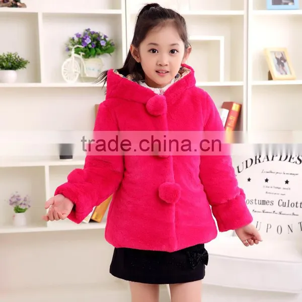5-11 Years Sweet Beauty Girls Imitation Fur Coat, Comfortable Fashion Autumn and Winter Coat photo-5