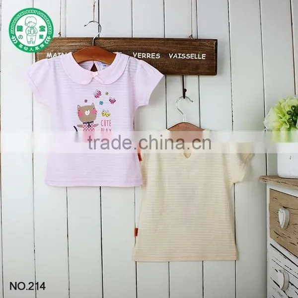 Kids 100% Cotton Summer Custom Printing T-shirt Baby Clothes for Girl photo-3