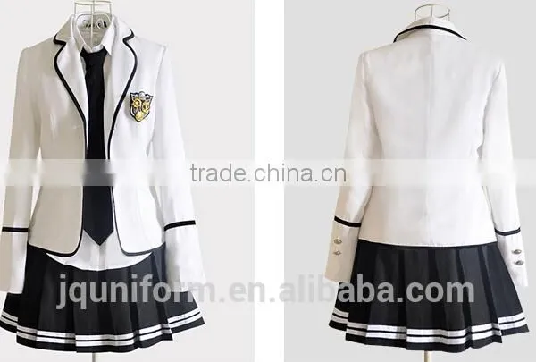 Juqian 2016 Wholesale Custom Colours School Skirt Suits Korean High School Uniforms Sets photo-5