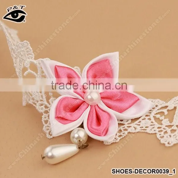 Fashion Feet Chain Flower Designs Lace Ribbon Anklets For Young Girl photo-2