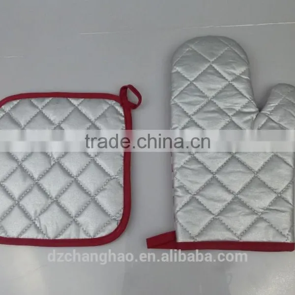 Silver Insulation Fireproof Coating Bbq Gloves