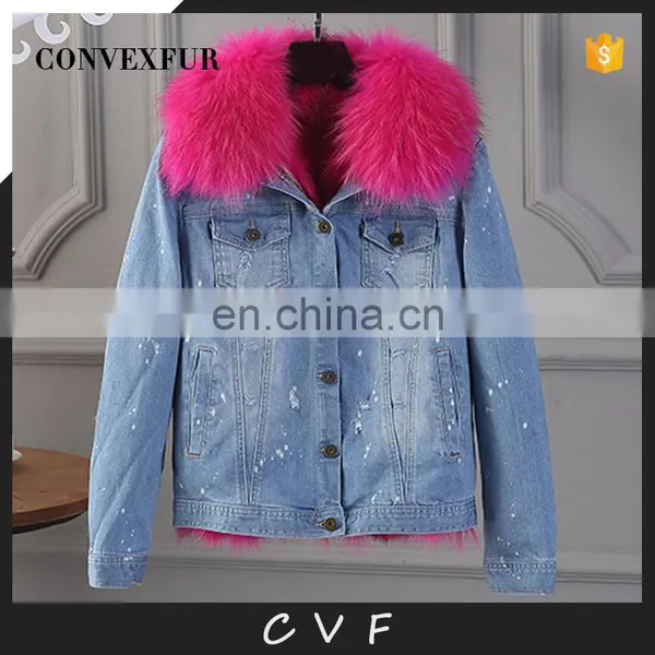 2016 Cowboy Fur Parka Real Fox Fur Liner Raccoon Fur Collar Parka