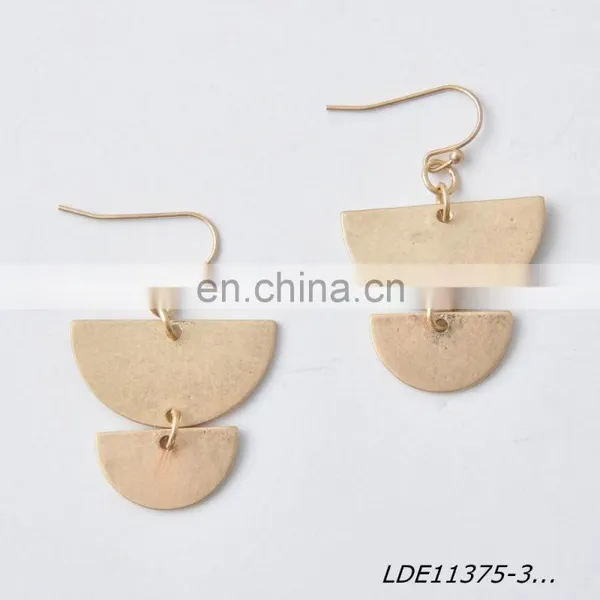 Moon Earring Geometric Earrings Half Circle Earrings photo-3