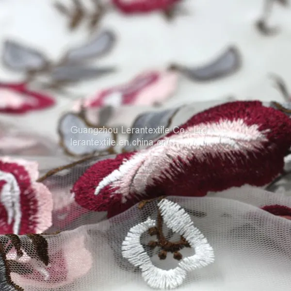 Garment Accessories Embroidered Dress Decorative Mesh Fabric for Women photo-3