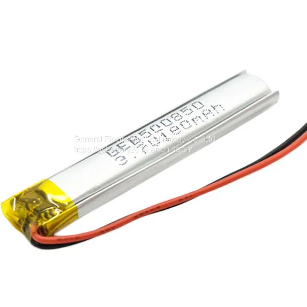 3.7v 180mah 500850 Slim Lithium Ion Polymer Battery