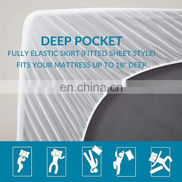 2020 Popular Cotton Damask Jacquard Quilted Mattress Pad photo-5