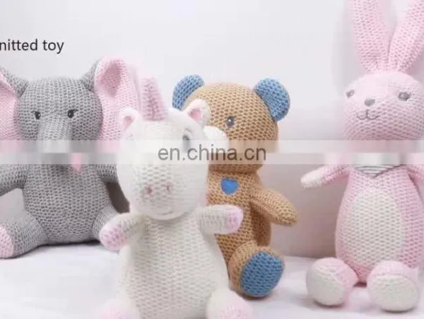 Student Kids Crocheted & Knitted Stuffed Animals Toys Bunny Elephant Dinosaur Patterns Valentine Day Gift Lover Gifts