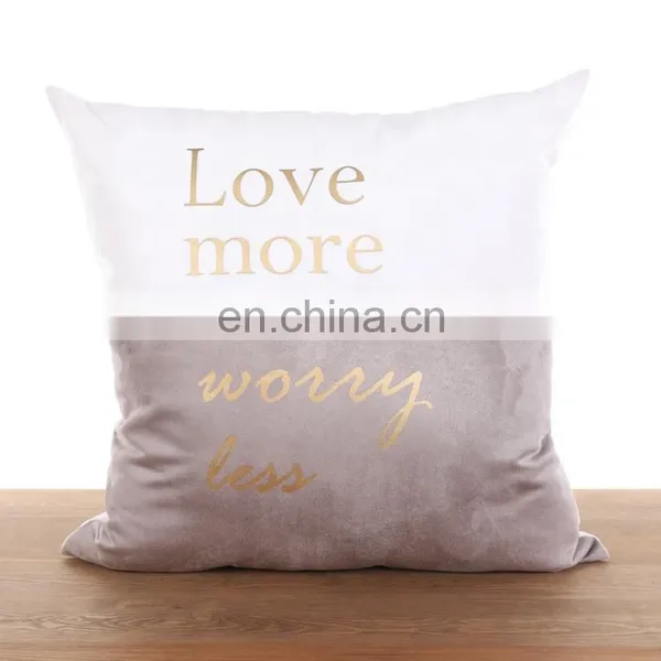 2018 New Design Geometric Figure Gold Stamping Marble Printed Cushion Cover For Spring photo-7