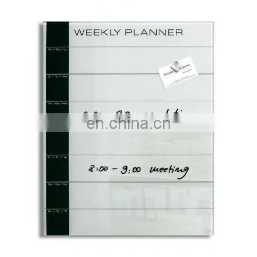 Hot Sale Glass Magnetic Whiteboard Planner Calendar for Office photo-5