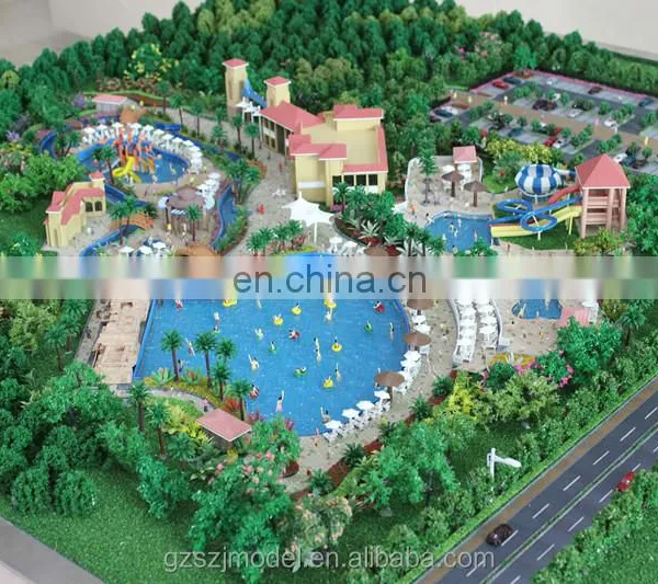 Water Park Architectural Scale Model ,entertainment Facility 3d Miniature Model for Exhibition photo-2