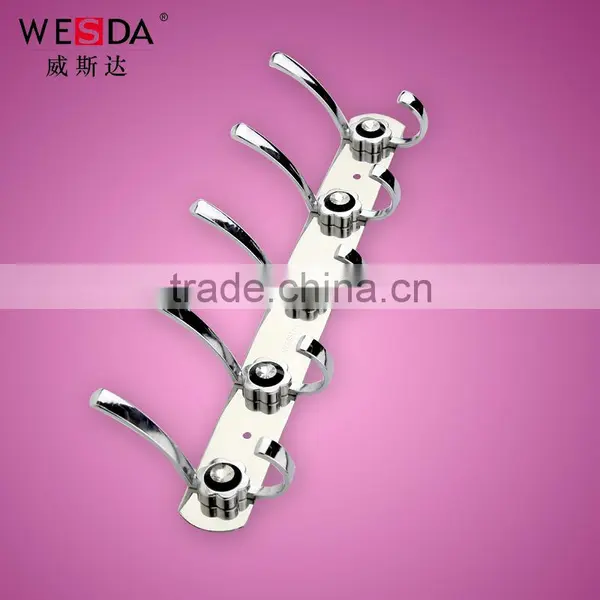 Decorative Stainless Steel Clothes Hook With Black Diamond(303) photo-3