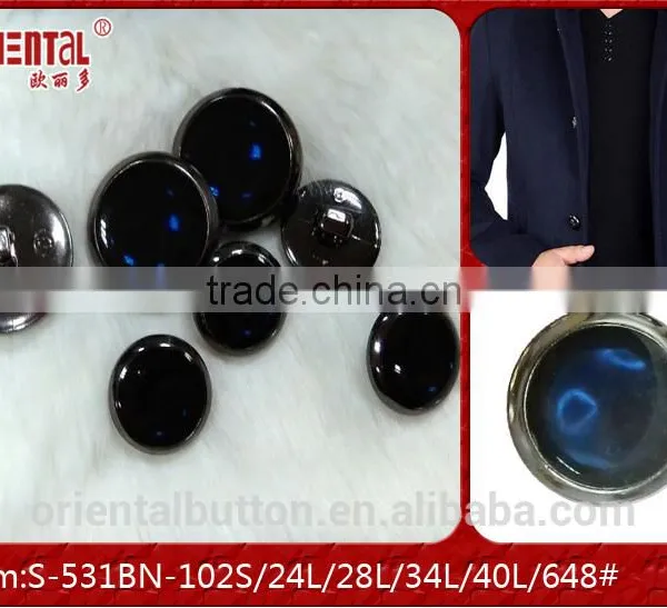 2015 New Black Nickel and Enamel Fashionable ABS Button photo-3