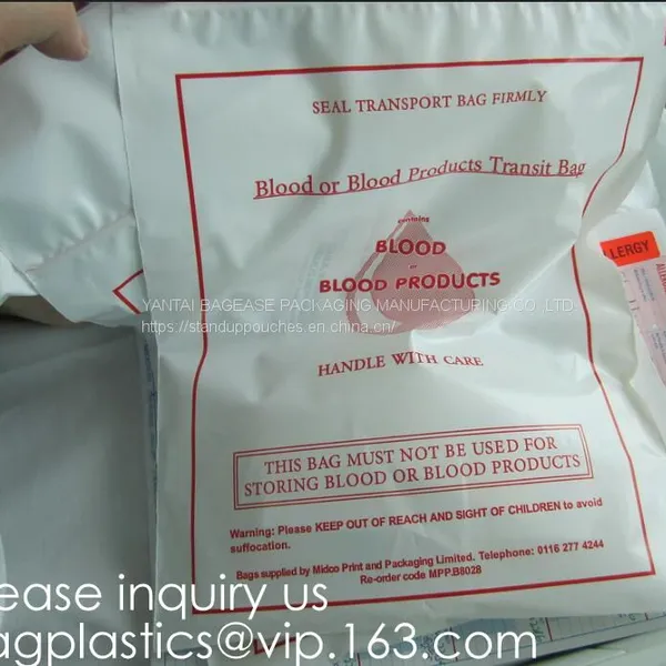 BLOOD TRANSIT BAGS, BLOOD GIP BAGS, BLOOD HANDLE ZIP BAGS, Medical Biohazard Waste Plastic Bag, BLOOD TRANSPORT BAG, BAGPLASTICS, BAGEASE, PAC, PAK photo-5