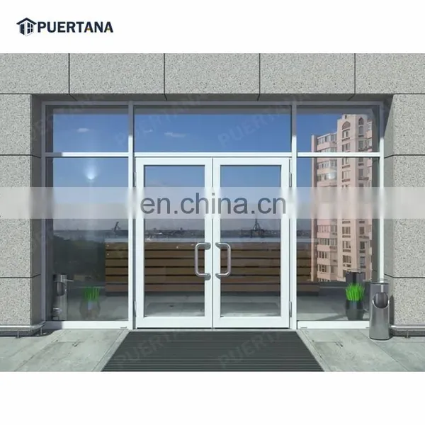 Aluminium Alloy Glass Storefront Door Store Front Shop Front Door Commercial Doors And Windows