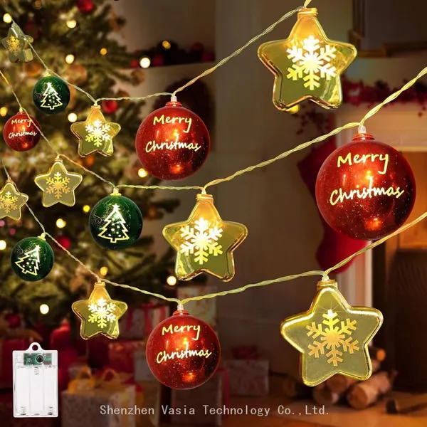 Custom-Length LED Christmas Strings - Flashing Modes, for Wedding & Holiday Party Decor