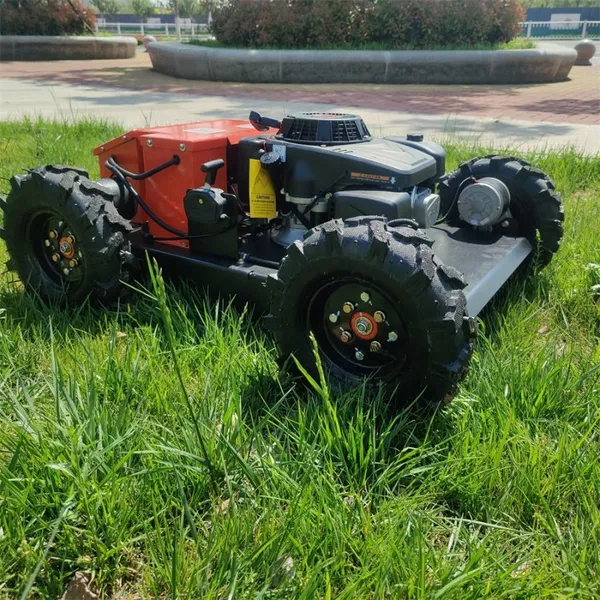 Petrol Adjustable Blade Height by Remote Control Travel Speed 0~6Km/h Lawn Weed Remote Control
