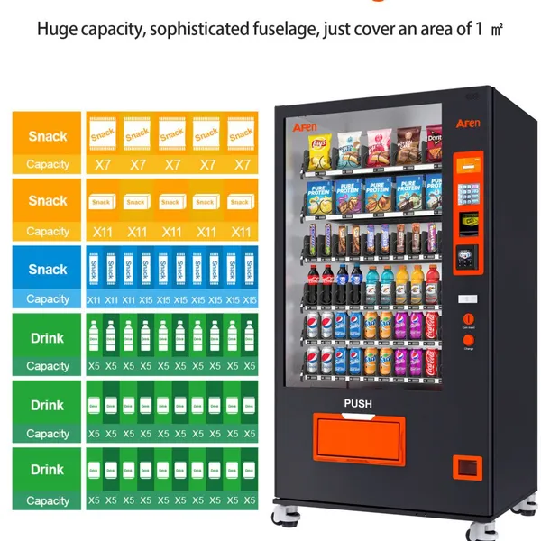 AFEN USA Stock Shipping in 3 Days Automatic Commercial Snack Drink Vending Machine With Card Reader for Snacks and Drinks photo-4