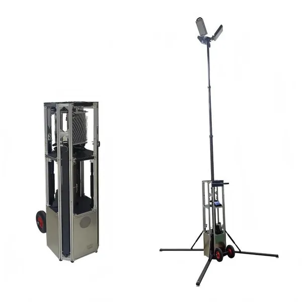 All-Around Automatic Rotating LED Floodlight Telescopic Mobile Construction Work Light Tower photo-3