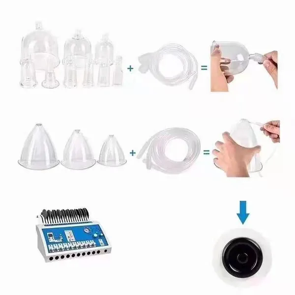 2 in 1 EMS and Vacuum Cupping Breast Enlargement Machine With 4 Electrode Pads, 12 Preset Programs, and 1500mAh Battery photo-3
