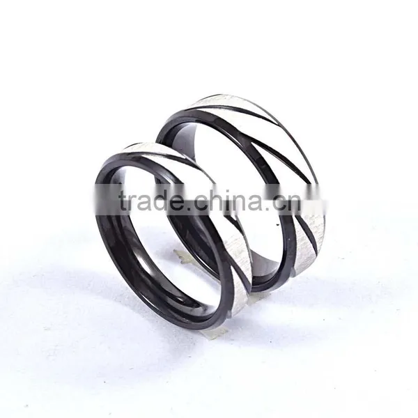 Promote Product Jewelry Gold/silver/black/blue Jewellery Couple Rings photo-2