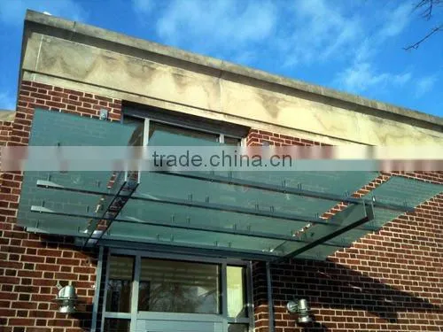 tempered glass canopy for door and window
