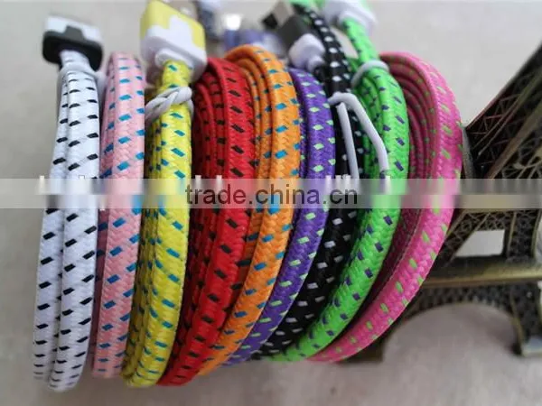 Nylon Flat Noodle Micro USB to Displayport Connector Cable photo-4