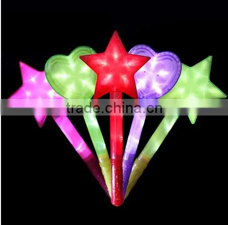 Color Star/Heart LED Light Stick Shiny Cheering Glow Flash Light Stick Christmas Gift Party photo-3