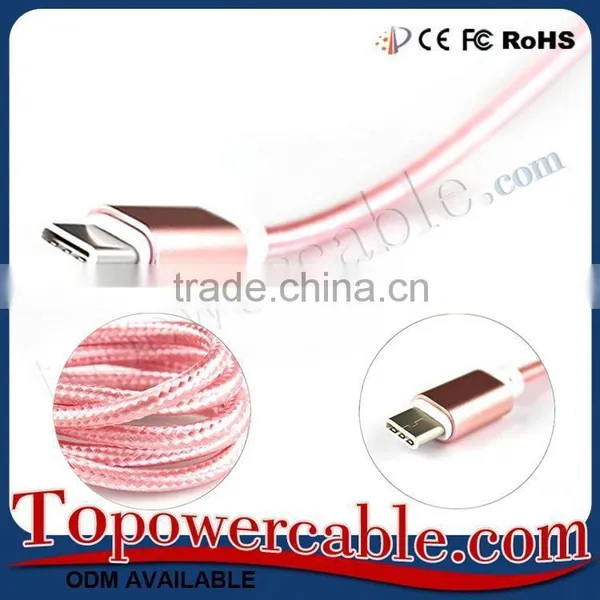 Usb 3.1 Cable Double Sided Usb Cord Usb Connector Type C Nylon Cable photo-2
