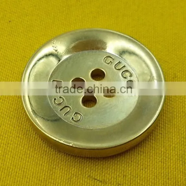 Ligh Glod High Gloss NF 4 Holes Sew-on Metal Button For Ladies Wear --- MS3426 photo-4