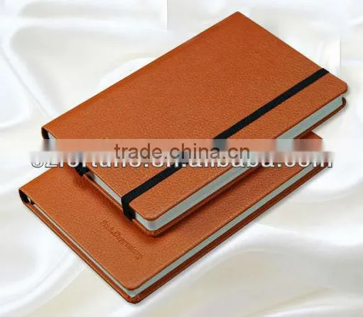 Hardcover PU Leather Notebook,hot Stamping Gold Logo Smooth photo-3
