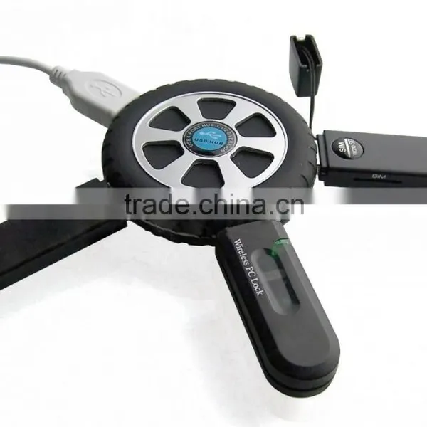 Car Wheel Shape High Speed 4 Port USB 2.0 HUB photo-2