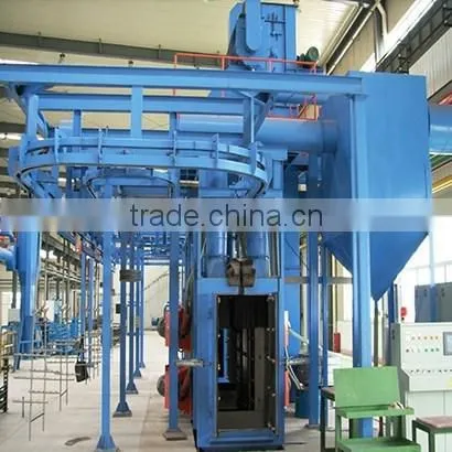 Overhead Hanging Chain Type Alloy Wheels Shot Blasting Machine photo-4