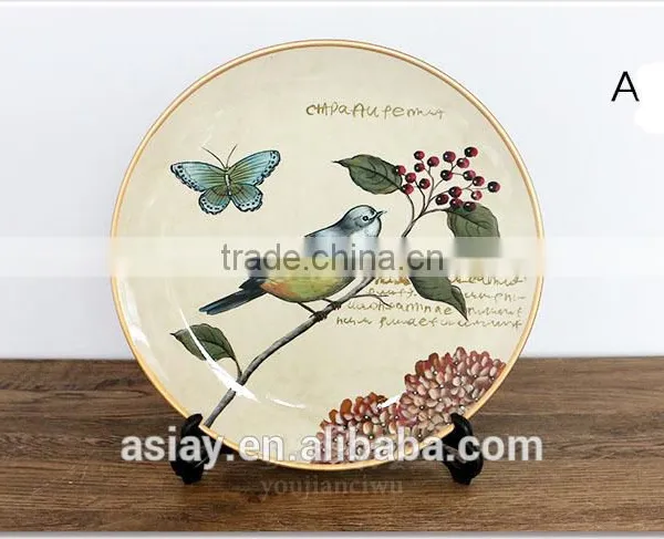 Japanese and Chinese Style Ceramic Tableware Underglaze Color Plate Saucer Quality Wind Creative Dish Deep photo-3