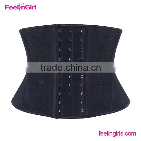 Lace 3 Rows Hooks Steel Boned Shaping Waist Cincher Corset