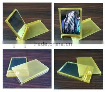 Cheap Makeup Mirror Plastic / Promotion Pocket Size Mirror Square / Fashion Plasitc Sliding Pocket Mirror photo-4