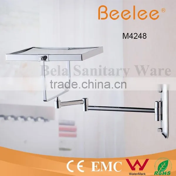 High Quality Rectangle Brass Chromed Foldable Wall Mirror photo-3