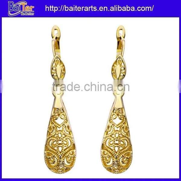 Fashion 925 Sterling Silver Golden Earring Designs For Women,Huggie Earring For Girl photo-4