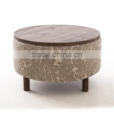Wooden Coffee Table With Round Storage Ottoman AM-5005 Quality Choice photo-2