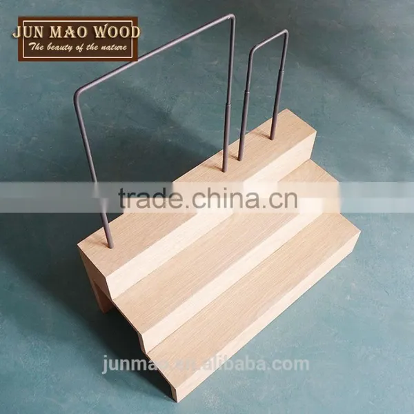Sample Display Metal Racks/ Keystone Three-Stairs Wooden Display Rack /Ties Pendant Metal Shelf photo-2