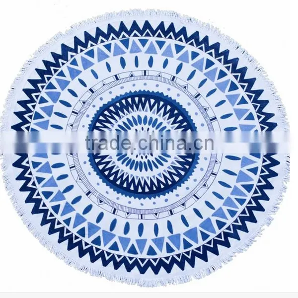 High Quality 100% Cotton Printing Round Beach Towels