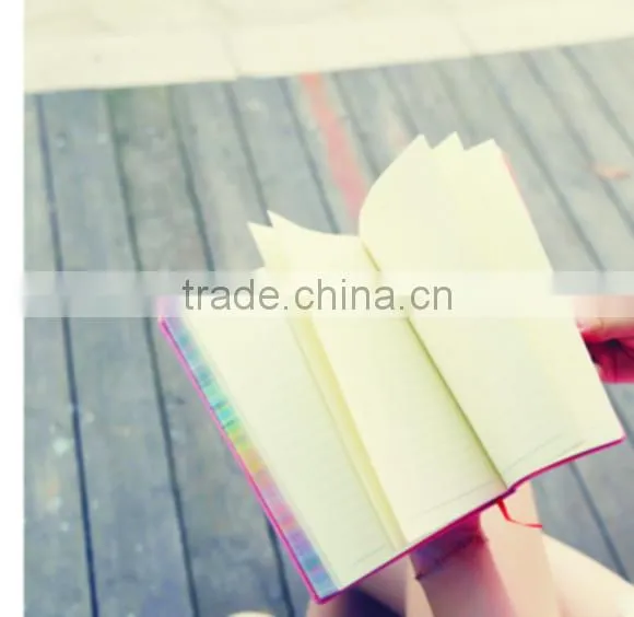 Customized Notebooks High Quality PU Cover,Color Edge Notebook Notebook Diary With Foil Printing, Free Shipping photo-4