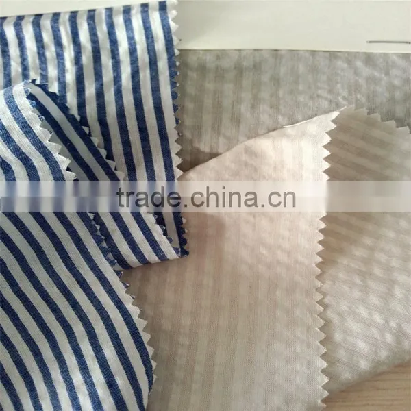 2015 New Arrival Yard Dyed Woven Fabric Tencel Poly Cotton Fabric Stright Line Pattern