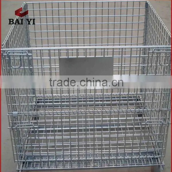 Folding Wire Container Storage Cage ( High Quality, Low Price )