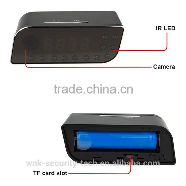 Vitevision Night Vision Wifi Wireless Table Alarm Clock Hidden Camera With Voice Recorder photo-2